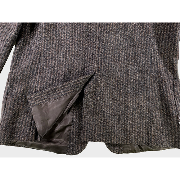 Vitorio Rex Blazer 40R Brown Tweed Wool 2 Btn Mens Italy Jacket Sport Coat - Picture 5 of 11